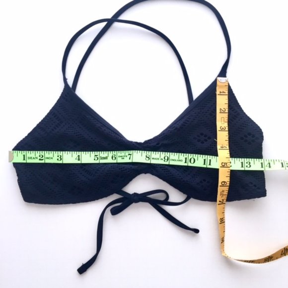 Navy Blue Crochet Bikini Top (EUC) - Picture 3 of 5
